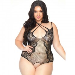LEG AVENUE TEDDY SANS CROT 1X-2X
