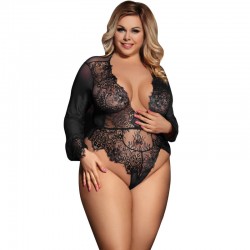 SUBBLIME QUEEN PLUS - LOW CUT ET FRANGE TEDDY
