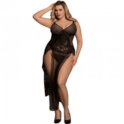 ROBE LONGUE EN DENTELLE FLORALE SUBBLIME QUEEN PLUS