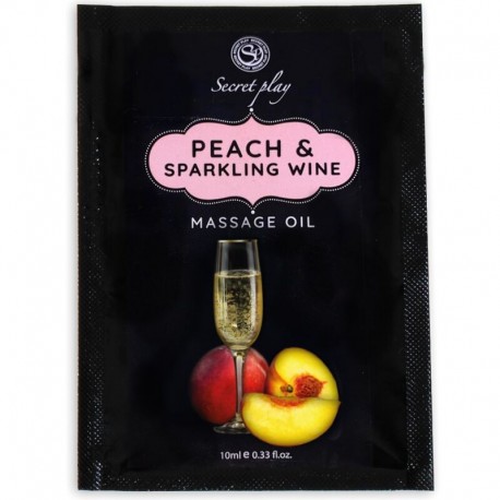 SECRETPLAY - PÊCHE VIN MOUSSEUX HUILE DE MASSAGE SACHET 10 ML