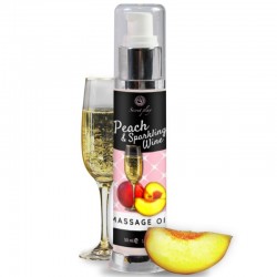SECRETPLAY PÊCHE VIN MOUSSEUX HUILE DE MASSAGE 50 ML