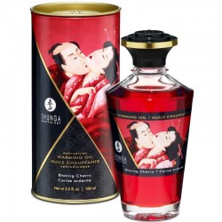 SHUNGA APHRODISIAQUE HUILE CHAUFFANTE CERISE FLAMBOYANTE 100 ML