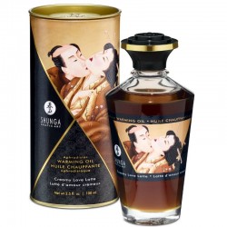 SHUNGA - HUILE DE MASSAGE À EFFET CHALEUR SAVEUR CREAMY LOVE LATTE 100 ML