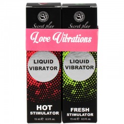 VIBRATEUR LIQUIDE SECRETPLAY - PACK LOVE VIBRATIONS
