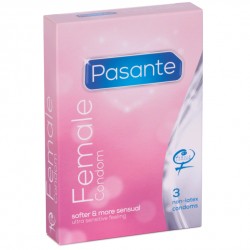 PASANTE - PRÉSERVATIFS FÉMININS INTERNES SANS LATEX, BOÎTE DE 3