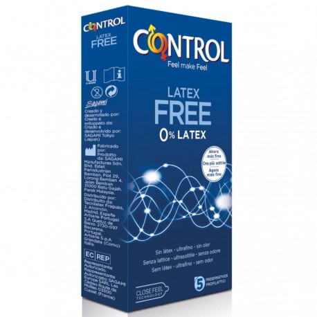 CONTROL - FREE SIN LATEX CONDOMS 5 UNITS