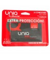 UNIQ - FREE PRÉSERVATIFS SANS LATEX AVEC ANNEAU DE PROTECTION 3 UNITÉS