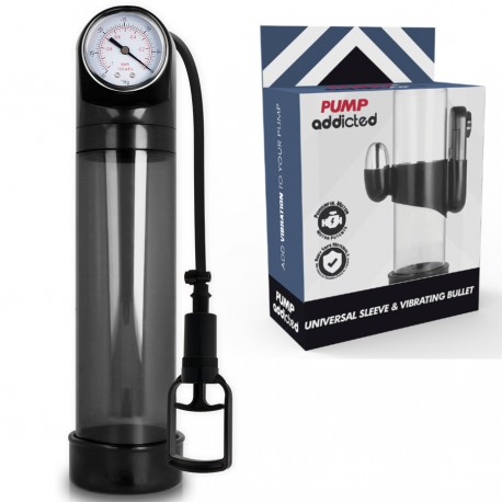PUMP ADDICTED - POMPE À ÉRECTION RX9 NOIRE AVEC VIBROMASSEUR