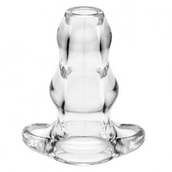 PERFECT FIT DOUBLE TUNNEL PLUG XL LARGE - TRANSPARENT