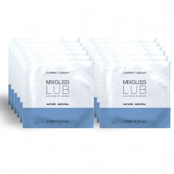 MIXGLISS - LUBRIFIANT NATUREL BASE D'EAU 12 UNIDOSE 4 ML