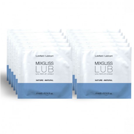 MIXGLISS - LUBRIFIANT NATUREL BASE D'EAU 12 UNIDOSE 4 ML