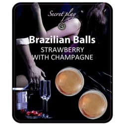 ENSEMBLE DE BOULES BRÉSILIENNES SECRETPLAY FRAISE ET CHAMPAGNE