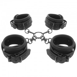 FETISH SUBMISSIVE - ENSEMBLE DE MENOTTES POUR MAINS ET CHEVILLES AVEC DOUBLURE EN NOPRÈNE