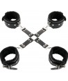 DARKNESS - MENOTTES EN CUIR POUR PIEDS ET MAINS NOIR