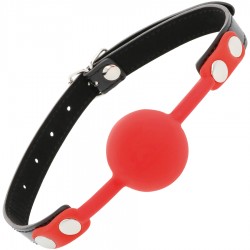 DARKNESS BALL SILICONE GAG ROUGE