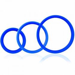 SCREAMING O RING PRO SET 3 ANNEAUX BLEU