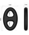 CRAZY BULL - BAGUE EN SILICONE DOUBLE OVALE