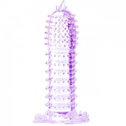 PENIS SLEEVE WITH STIMULATING POINTS PURPLE 14 CM