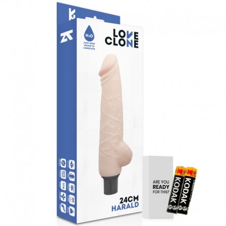 LOVECLONE - VIBRATEUR AUTOLUBRIFIANT HARALD 24 CM -O- 4 CM