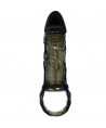 BAILE - HOUSSE DEXTENSION DE PÉNIS AVEC SANGLE POUR TESTICULES NOIR 13.5 CM