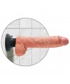 KING COCK - GODE VIBRANT AVEC TESTICULES 25.5 CM COULEUR NATURELLE