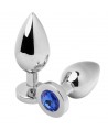 METAL HARD - PLUG ANAL BLEU DIAMANT PETIT 5,71CM