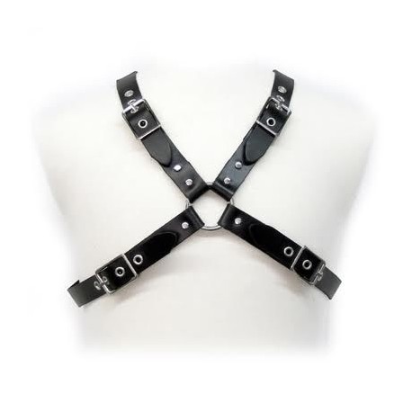 HARNAIS EN CUIR POUR HOMMES - BOUCLE NOIRE
