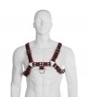 LEATHER BODY - HARNAIS CHAÎNE III NOIR / ROUGE