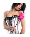 SECRETPLAY - FOUET FEATHER NOIR ET FUCHSIA