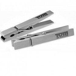 TOM OF FINLAND PIN PINCES EN ACIER INOXYDABLE ARGENT