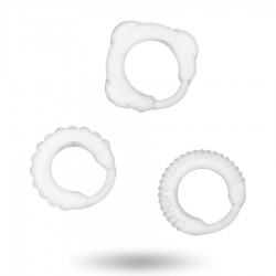 ADDICTED TOYS SET 3 ANILLOS PENE CLEAR