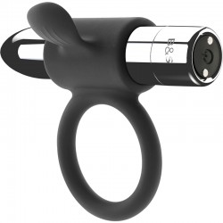 BLACKSILVER CAMERON RECHARGEABLE VIBRATING RING SILVER