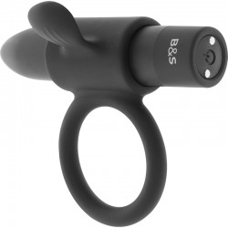 BLACKSILVER CAMERON RECHARGEABLE VIBRATING RING BLACK