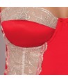 PASSION LORAINE CHEMISE TANGA ROJO S/M