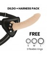 DELTA CLUB - TOYS HARNAIS + DONG FLESH SILICONE 17 CM -O- 3 CM