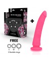 DELTA CLUB - TOYS HARNAIS + DONG SILICONE ROSE 20 CM -O- 4 CM