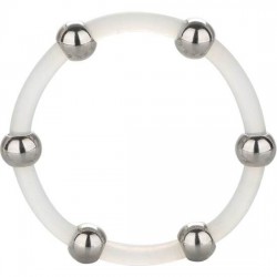 CALEXOTICS - BAGUE EN SILICONE PERLÉE ACIER XL