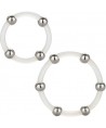 JEU DE BAGUES EN SILICONE PERLES ACIER CALEX