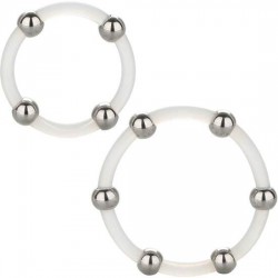 JEU DE BAGUES EN SILICONE PERLES ACIER CALEX
