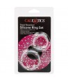 JEU DE BAGUES EN SILICONE PERLES ACIER CALEX