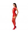 PASSION - WOMAN BS082 BODYSTOCKING ROJO TALLA UNICA