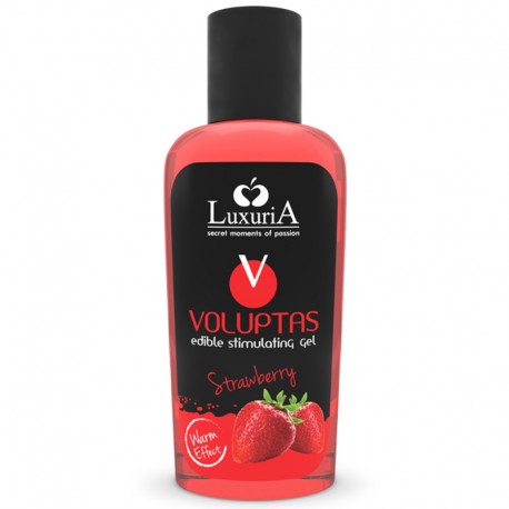 INTIMATELINE LUXURIA - VOLUPTAS GEL DE MASSAGE COMESTIBLE EFFET CHAUFFANT - FRAISE 100 ML