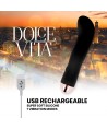 DOLCE VITA - VIBRATEUR RECHARGEABLE DEUX NOIR 7 VITESSES