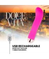 DOLCE VITA - VIBRATEUR RECHARGEABLE DEUX ROSE 7 VITESSES