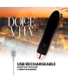 DOLCE VITA - VIBRATEUR RECHARGEABLE QUATRE NOIR 7 VITESSES