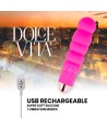 DOLCE VITA - VIBRATEUR RECHARGEABLE SIX ROSE 7 VITESSES