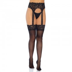 BAS GARTERBELT OPAQUE LEG AVENUE TAILLE UNIQUE