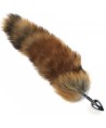 SECRETPLAY COLA ZORRO Y PLUG METAL ANAL 6CM