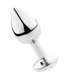 SECRETPLAY - PLUG ANAL TRANSPARENT ALUMINIUM 8 CM