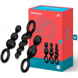 ENSEMBLE DE BOUCHONS ANAL SATISFYER 3PCS NOIR